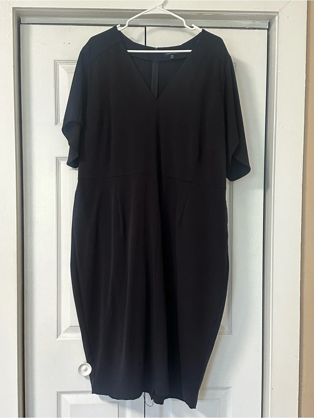 Universal Standard Moira V-Neck Twill Dress, Size M (18-20)